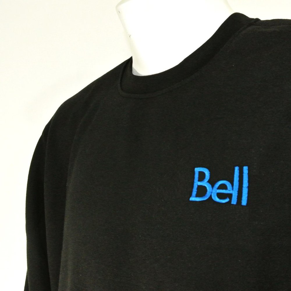 BELL Canada Telephone Employee Uniform Black Sweatshirt NEW Size L Large - Picture 2 of 9